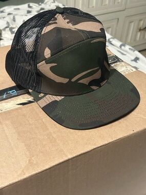 Camo 7-Panel Trucker Hat